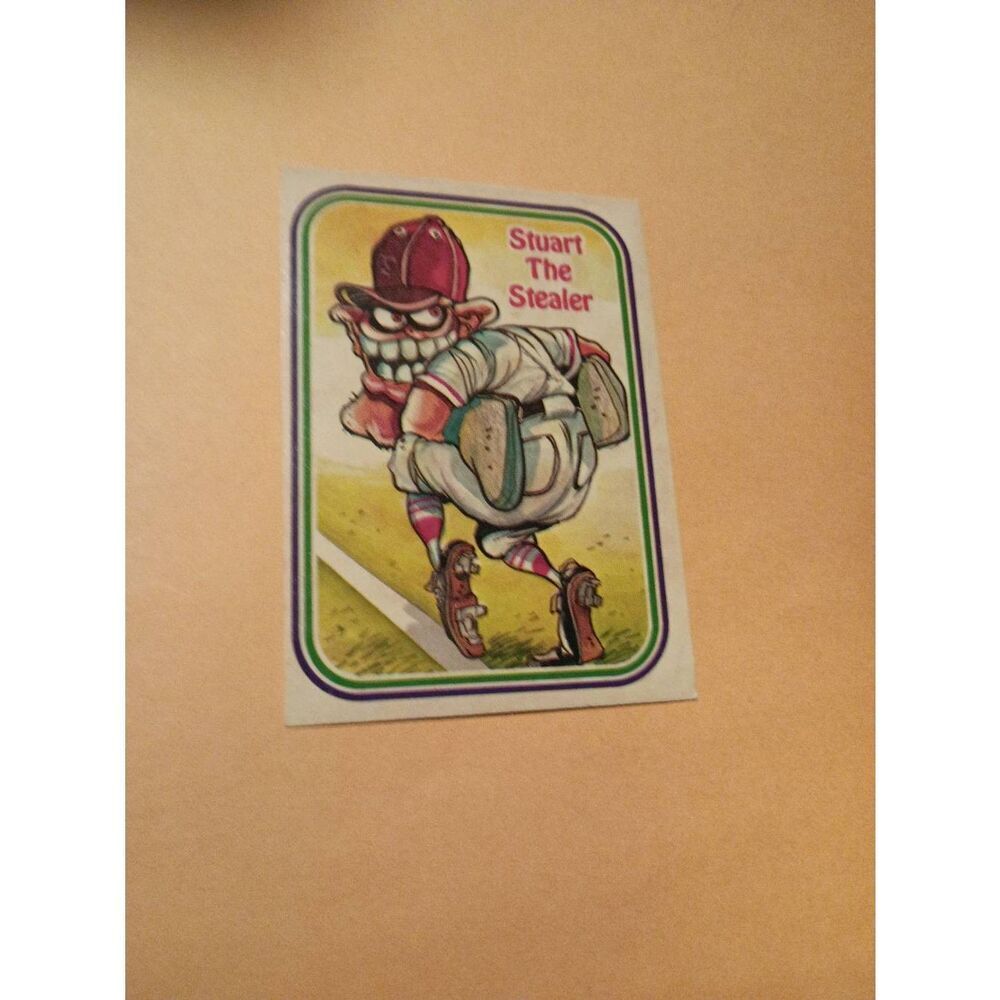 1988 Leaf Awesome All Stars Trading Card 58 Stuart the Stealer Baseball Parody
